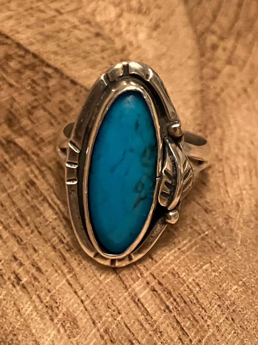 Sterling Silver Turquoise Navajo Ring